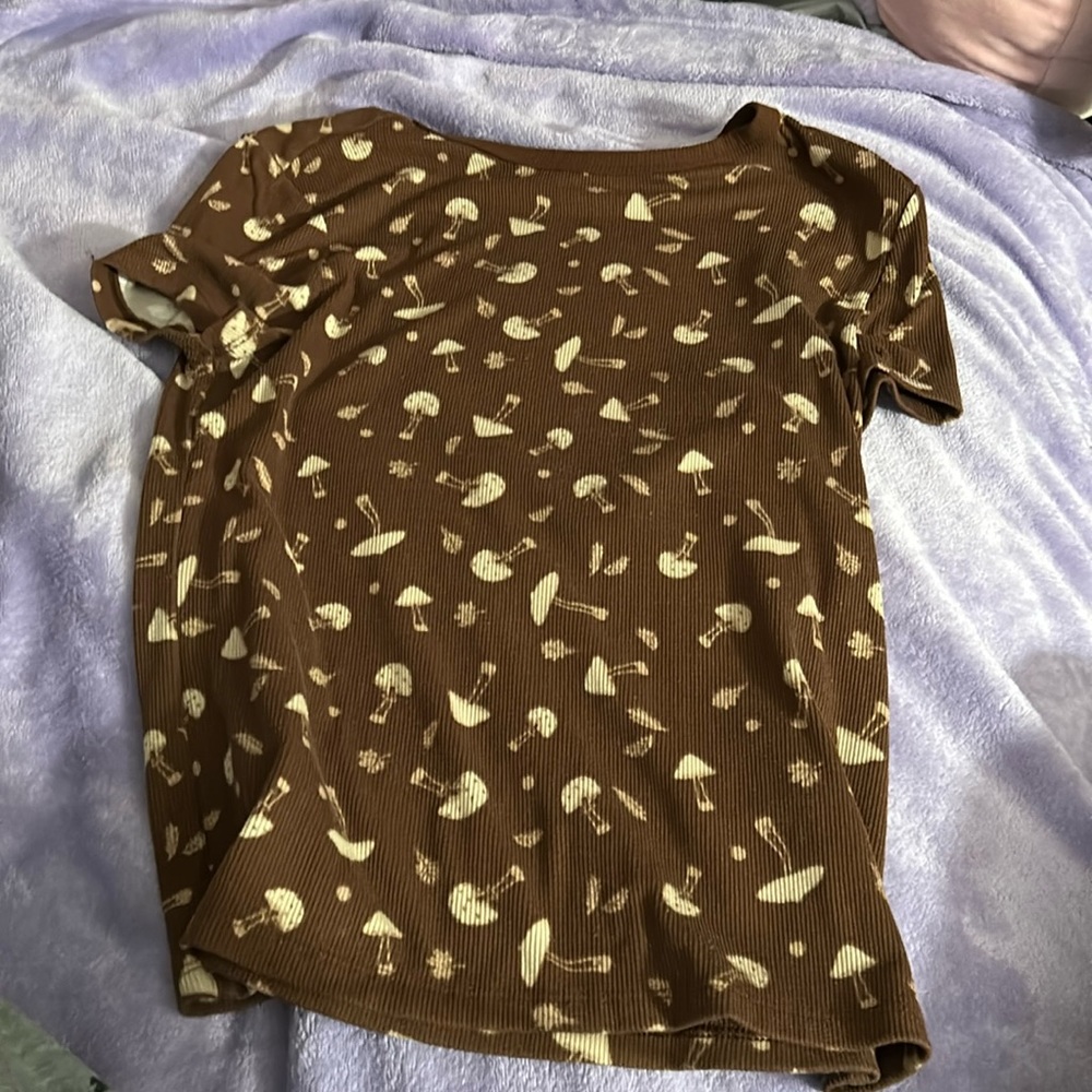 brown mushroom shirt